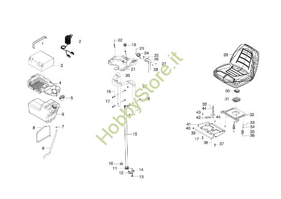 Picture of Serbatoio e sedile EF 95/16 K H Trattorino