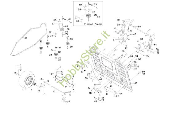 Picture of Assale anteriore e supporto cesto EF 105/20 H Trattorino