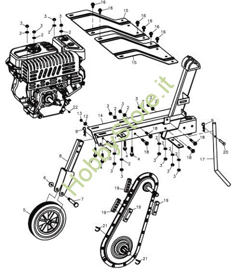 Picture of Telaio MZ 2075 RK (K800 H - SN TA32) Motozappa