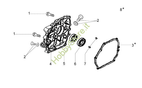 Picture of Coperchio basamento MZ 2075 RK (K800 H - SN TA32) Motozappa