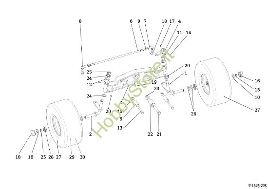 Picture of Assale anteriore EF 107 L/17,5 H Cat. 2015 Trattorino