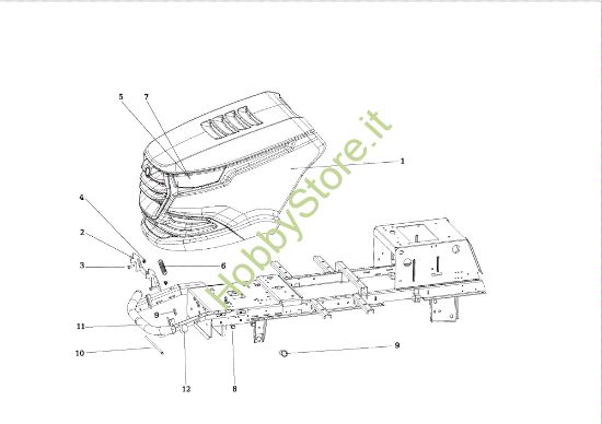 Picture of Cofano (3/3) EF 107 L/16 KH Cat. 2015 Trattorino