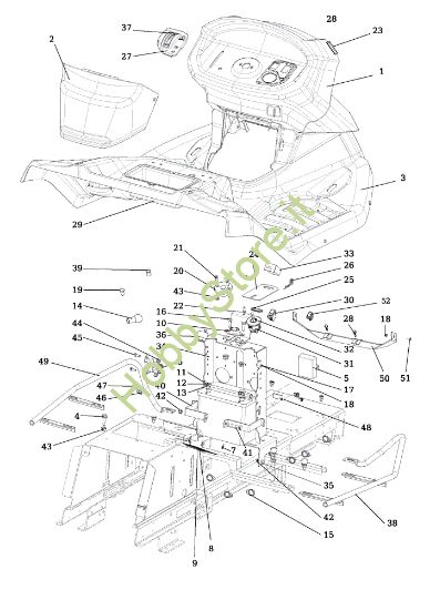 Picture of Cruscotto EF 107 L/24 KH (K2400AVD V-Twin) Cat. 2015 Trattorino