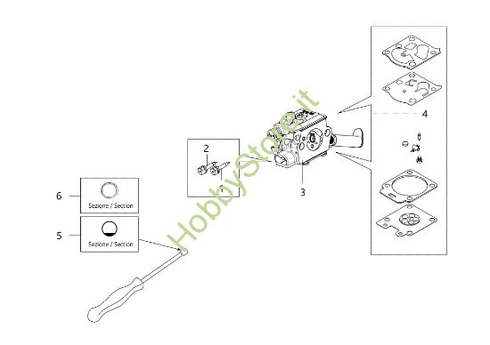 Picture of Carburatore WT-1163 MTT 2500 Motosega