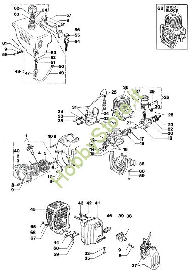 Picture of Avviamento e motore PA 1040 Motopompa