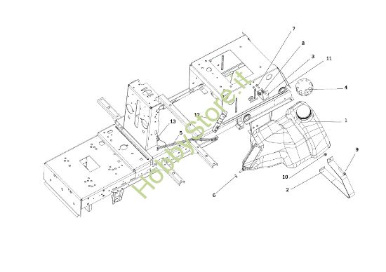 Picture of Serbatoio EF 106/24 KH (K2400AVD V-twin) Cat. 2016 Trattorino