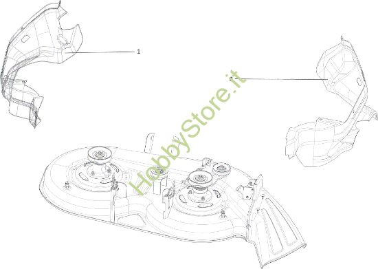 Picture of Piatto di taglio (2/2) EF 107 L/24 KH (K2400AVD V-Twin) Cat. 2016 Trattorino