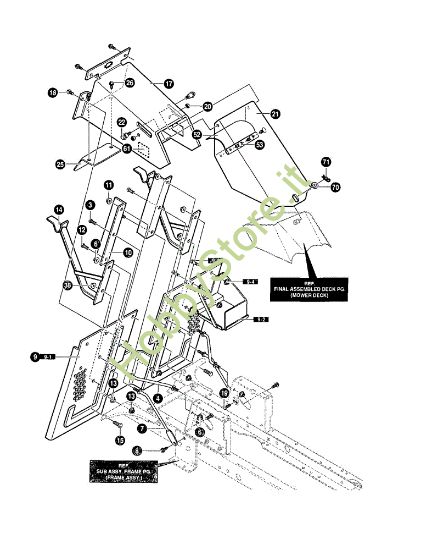 Picture of Telaio posteriore (1/2) GRAND PRIX 12.5 - (1°Sr.) Trattorino - 1ª serie (Fino a Settembre 98)