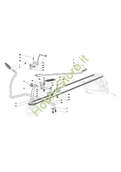 Picture of Comando freno e comando cambio EF 98L/14,5 K H Cat. 2016 Trattorino