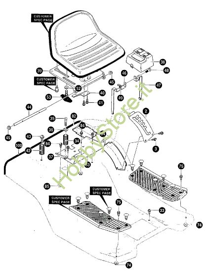 Picture of Gruppo telaio posteriore (2/3) GRAND PRIX 12.5 - (2°Sr.) Trattorino - 2ª serie (Da Ottobre 98)