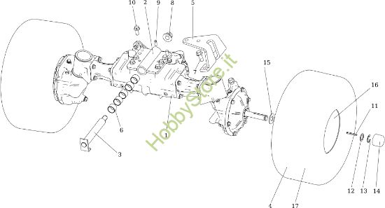 Picture of Assale anteriore EF 106/24 KH 4X4 (K2400AVD V-twin) Cat. 2016 Trattorino