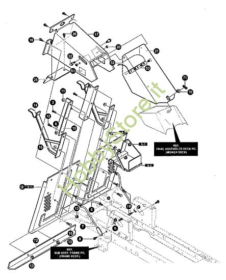 Picture of Gruppo telaio posteriore (1/2) GRAND PRIX 15.5 - (1°Sr.) Trattorino - 1ª serie (Fino a Settembre 98)