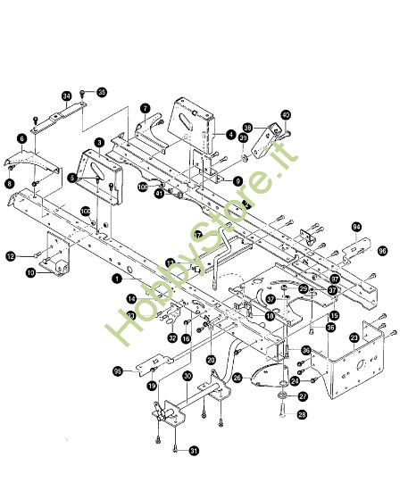 Picture of Gruppo telaio (1/2) GRAND PRIX 15.5 - (2°Sr.) Trattorino - 2ª serie (Da Ottobre 98)