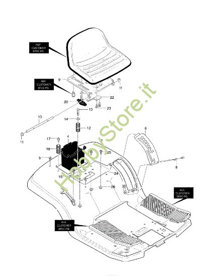 Picture of Telaio posteriore FORMULA 12.5 Trattorino