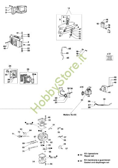 Picture of Carburatore e serbatoio TR 1581 R Mototrivella