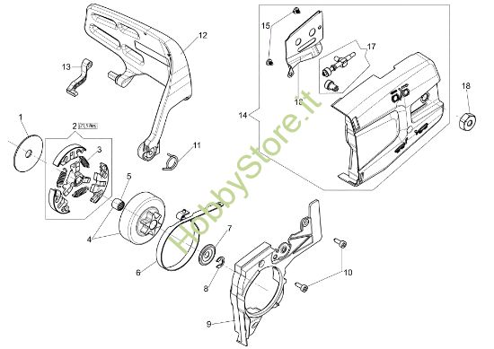 Picture of Copricatena - Frizione MTT 3600 Motosega