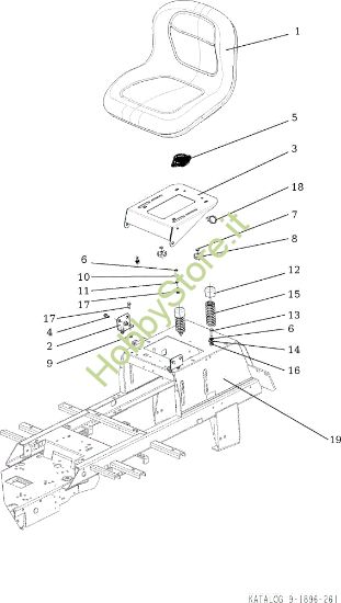 Picture of Cofano (1/3) EF 107 L/24 KH (K2400AVD V-Twin) Cat. 2017 Trattorino