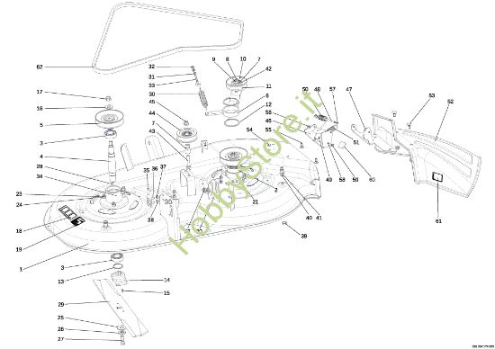 Picture of Piatto di taglio (1/2) EF 107 L/24 KH (K2400AVD V-Twin) Cat. 2017 Trattorino