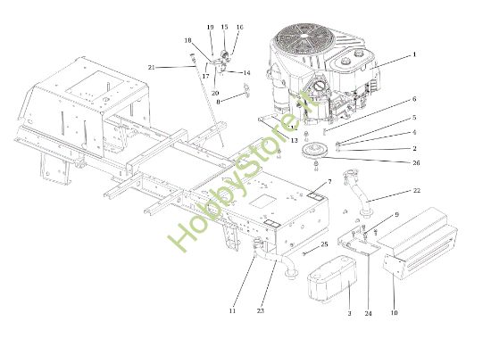 Picture of Motore EF 106/24 KH 4X4 (K2400AVD V-twin) Cat. 2017 Trattorino