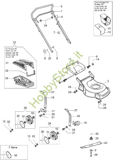 Picture of Esploso completo LR 48 PA Rasaerba
