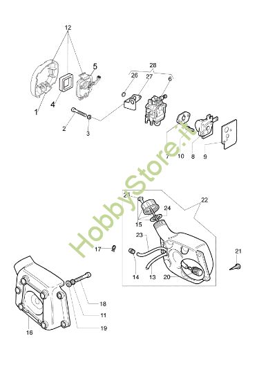 Picture of Serbatoio e filtro aria STARK 26 Decespugliatore