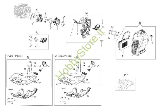 Picture of Serbatoio e filtro aria DS 5500 BOSS Decespugliatore