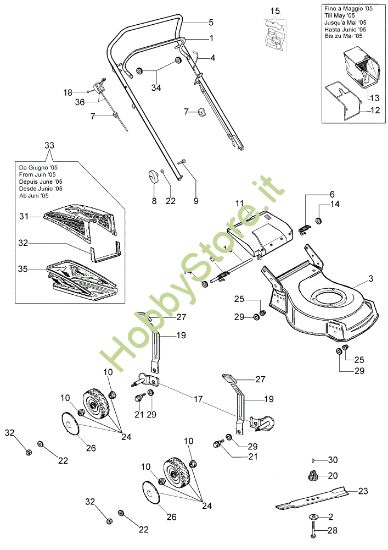 Picture of Esploso LR 48 PBQC Rasaerba