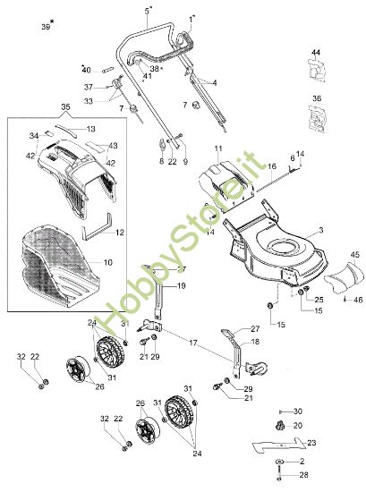 Picture of Esploso completo LR 44 PK COMFORT PLUS (K600) (2018) Rasaerba