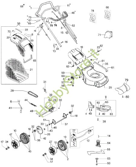 Picture of Esploso completo LR 44 TK COMFORT PLUS (K600) (2018) Rasaerba
