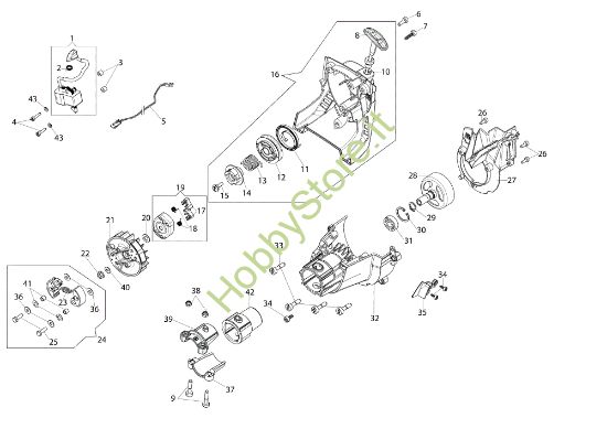 Picture of Avviamento e frizione DS 2410 HL Tagliasiepi