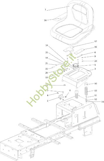 Picture of Cofano (1/2) EF 106/24 KH 4X4 (K2400AVD V-twin) Cat. 2018 Trattorino