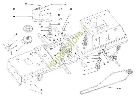 Picture of Puleggia frizione EF 106/24 KH (K2400AVD V-twin) Cat. 2018 Trattorino