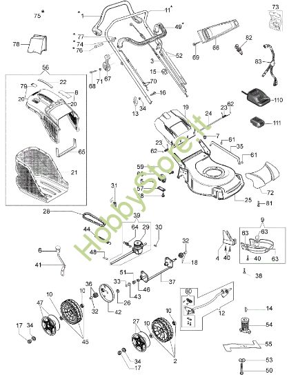 Picture of Esploso completo LR 53 TBXE COMFORT PLUS (2018) Rasaerba