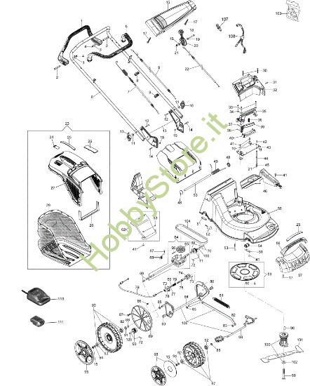 Picture of Esploso completo AR 53 TBXE ALLROAD ALUMINIUM (2018) Rasaerba