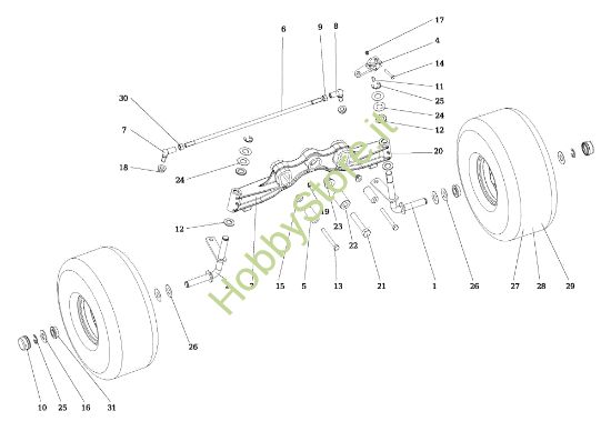 Picture of Assale anteriore EF 106/16 KH (K1600AVD) Cat. 2018 Trattorino