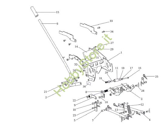 Picture of Adaptateur lame ZP5 pour SERIE 106 après 2015 1806541 EF 106/16 KH (K1600AVD) Cat. 2018 Trattorino