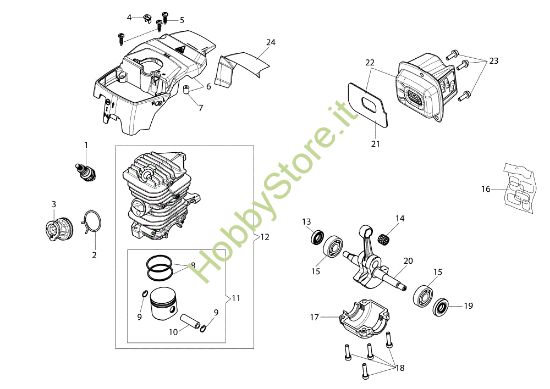 Picture of Motore MT 3710 (Euro 2) Motosega
