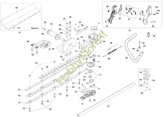 Picture of Gruppo lame TGS 2470 P Tagliasiepi