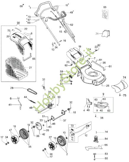 Picture of Esploso completo LR 48 TBQ COMFORT PLUS EURO 5 Rasaerba
