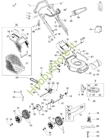 Picture of Esploso completo LR 53 TBX COMFORT PLUS EURO 5 Rasaerba