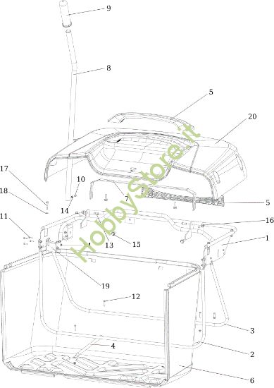 Picture of Sacco raccoglierba EF 106/24 KH 4X4 (K2400AVD V-twin - EURO5) Cat. 2019 Trattorino