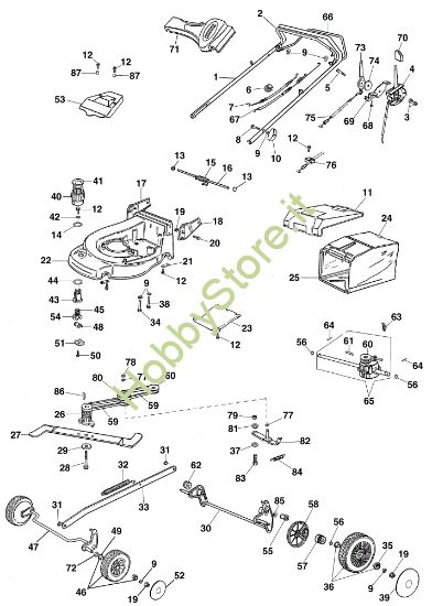 Picture of Esploso AR 48 VBX Rasaerba