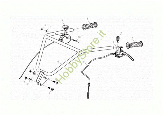 Picture of Manubrio MZ 2055 K Motozappa