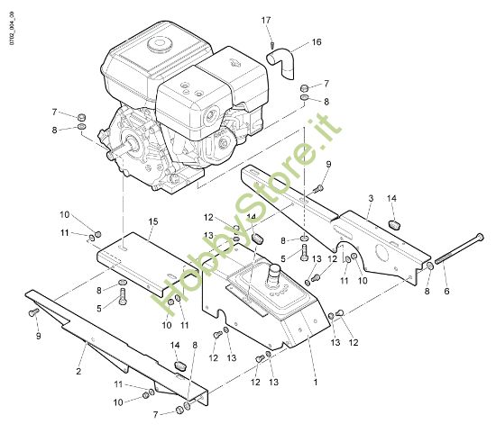 Picture of Telaio e motore DR 65 (K1100 H) Trinciasarmenti