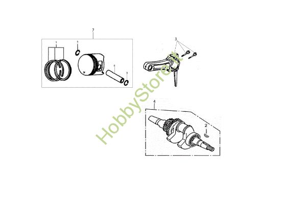 Picture of Albero e pistone DR 65 (K1100 H) Trinciasarmenti