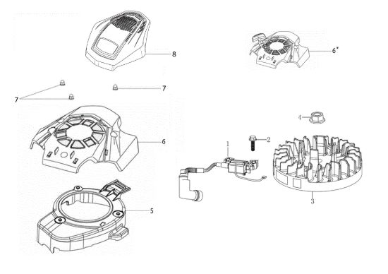 Picture of Avviamento LR 53 TKE COMFORT PLUS (K655LI) EURO 5 Rasaerba
