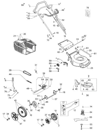 Picture of Esploso completo LH 48 TK Rasaerba