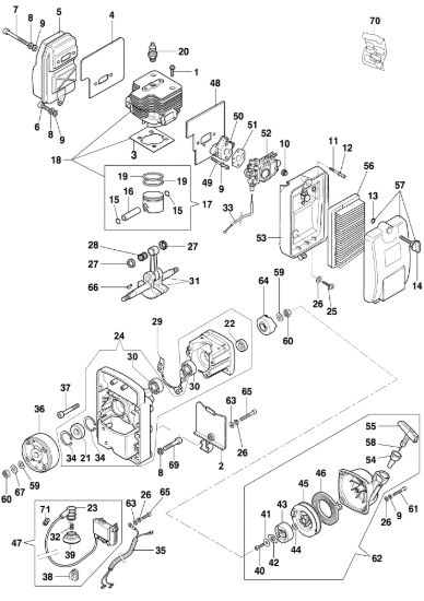 Picture of Avviamento e motore SA 2062 Soffiatore
