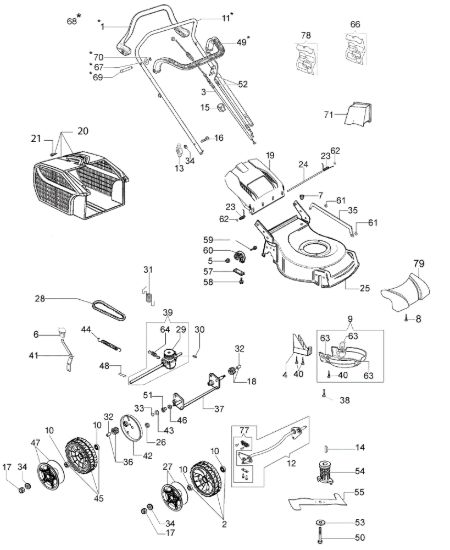 Picture of Esploso completo LR 44 TK COMFORT (K450) Rasaerba