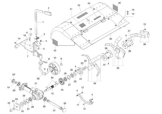 Picture of Fresa 70 cm con cofano registrabile e attacco fisso 69219070 417 S Motocoltivatore